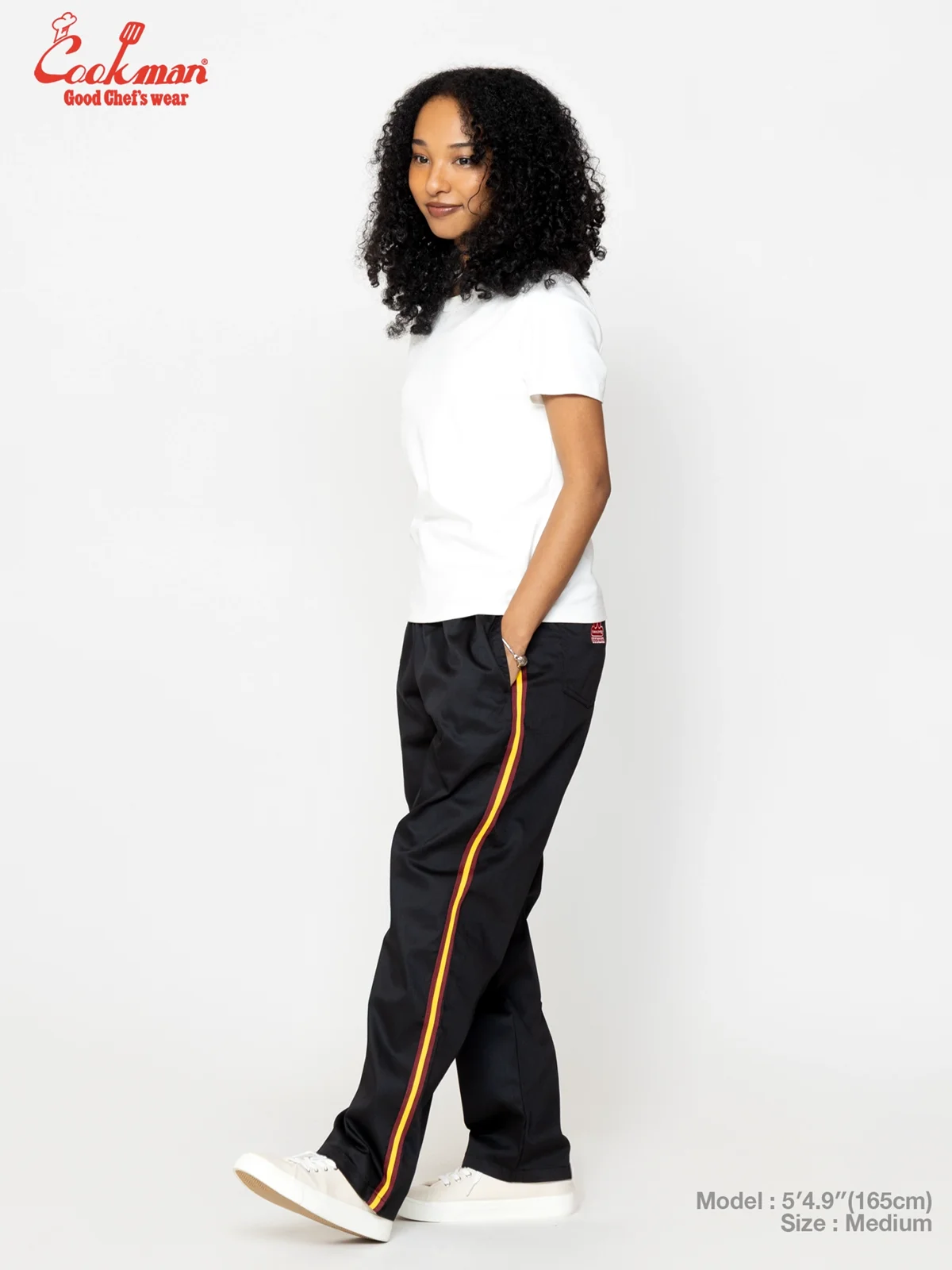 �����եѥ�� Chef Pants Semiwide Wienerschnitzel Side Line Black