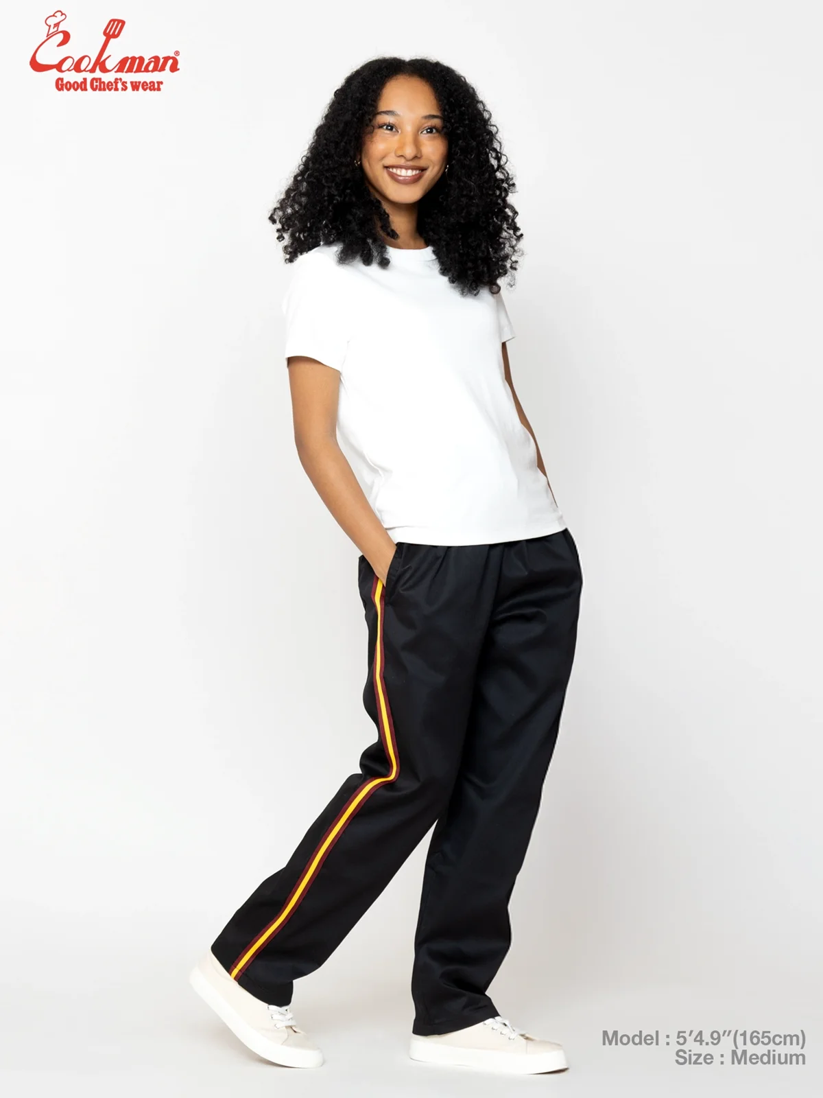 �����եѥ�� Chef Pants Semiwide Wienerschnitzel Side Line Black