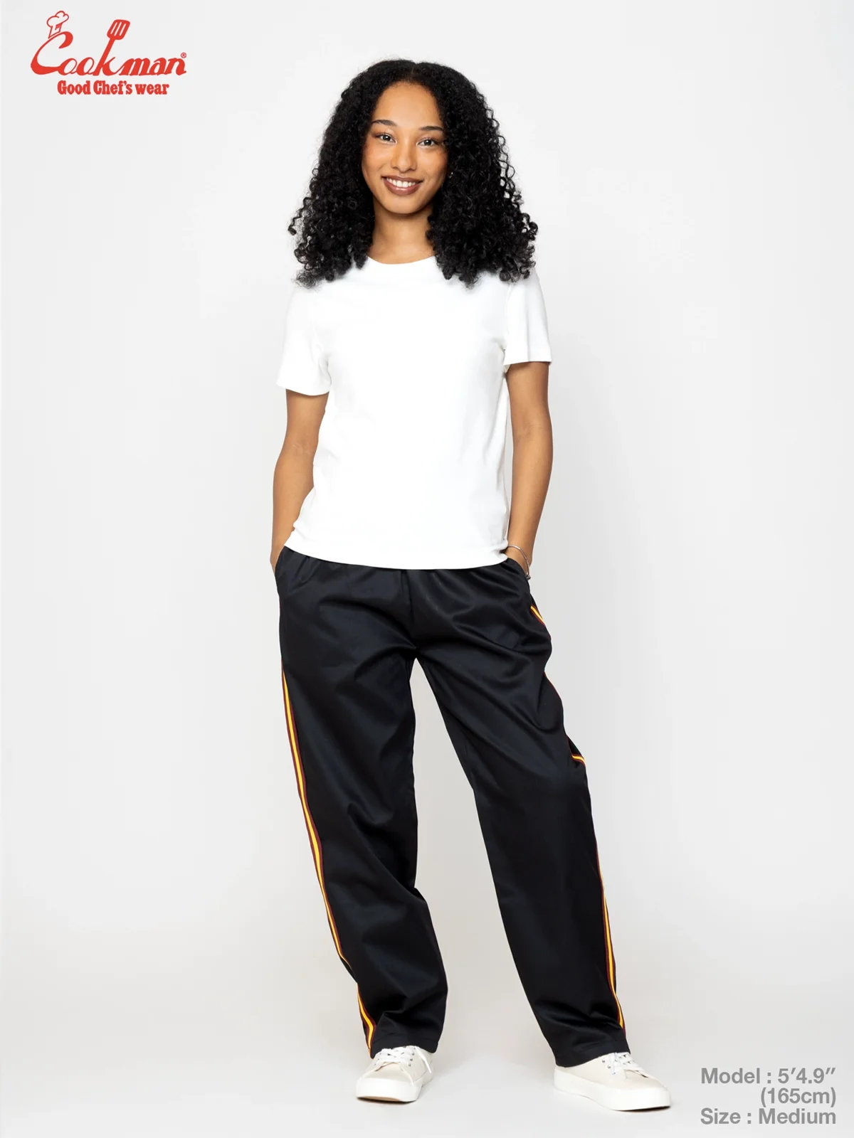 �����եѥ�� Chef Pants Semiwide Wienerschnitzel Side Line Black