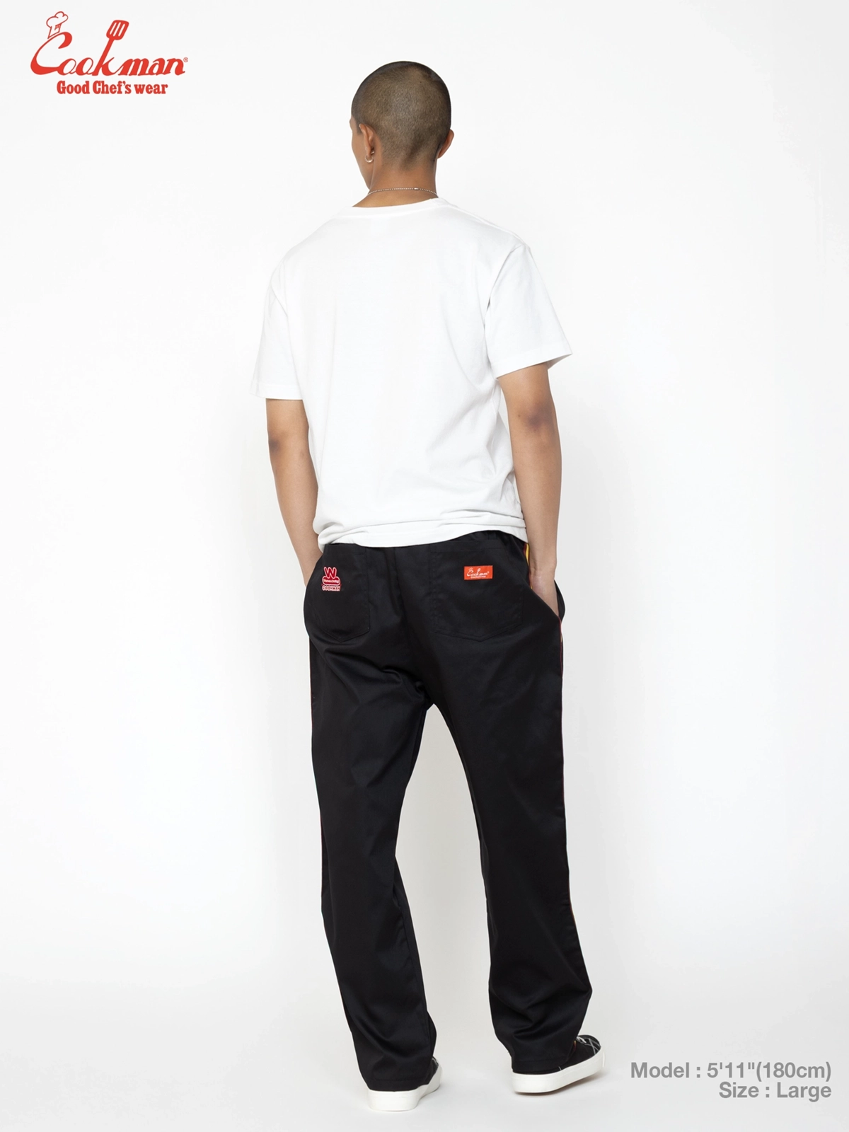 �����եѥ�� Chef Pants Semiwide Wienerschnitzel Side Line Black
