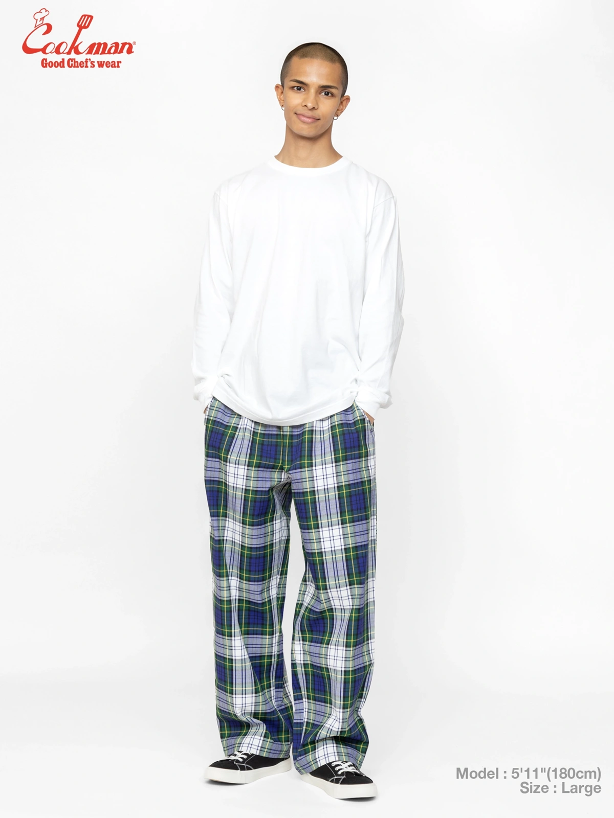 �����եѥ�� Chef Pants High-Wide Dress Gordon Check