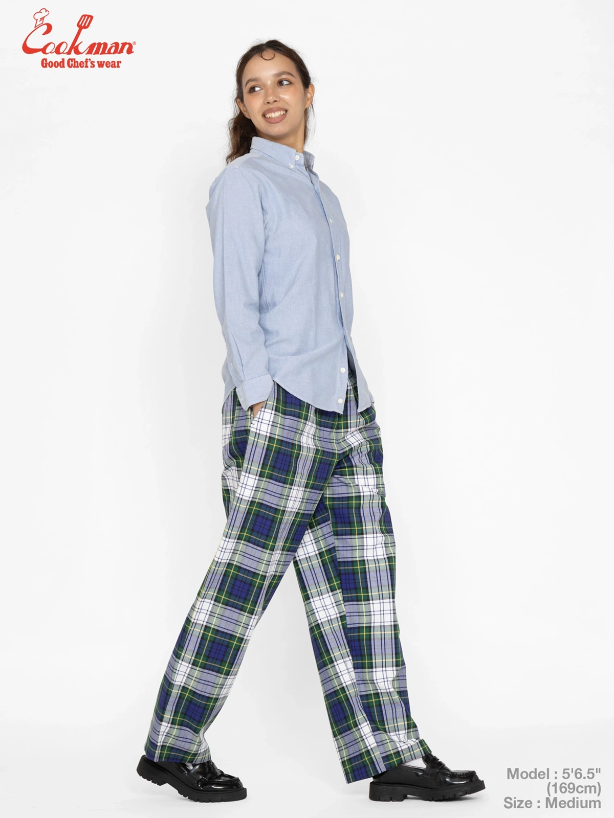 �����եѥ�� Chef Pants High-Wide Dress Gordon Check