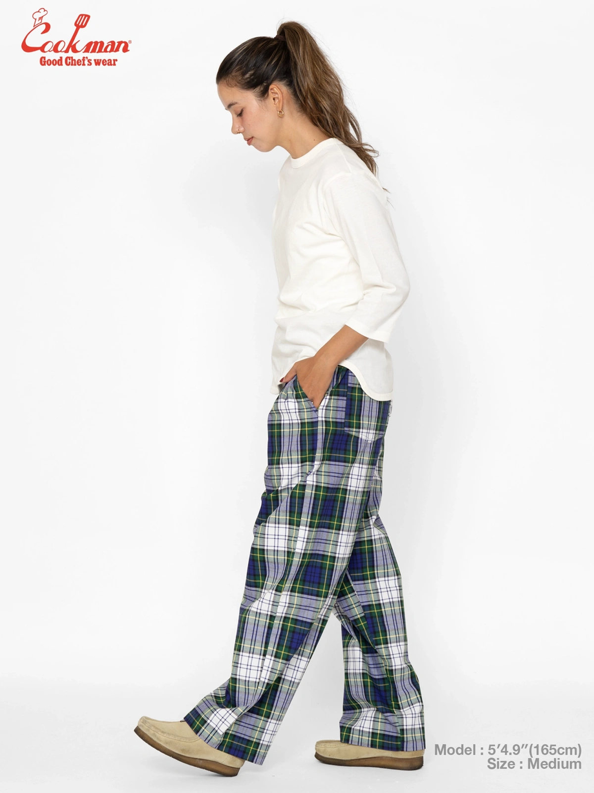 �����եѥ�� Chef Pants High-Wide Dress Gordon Check