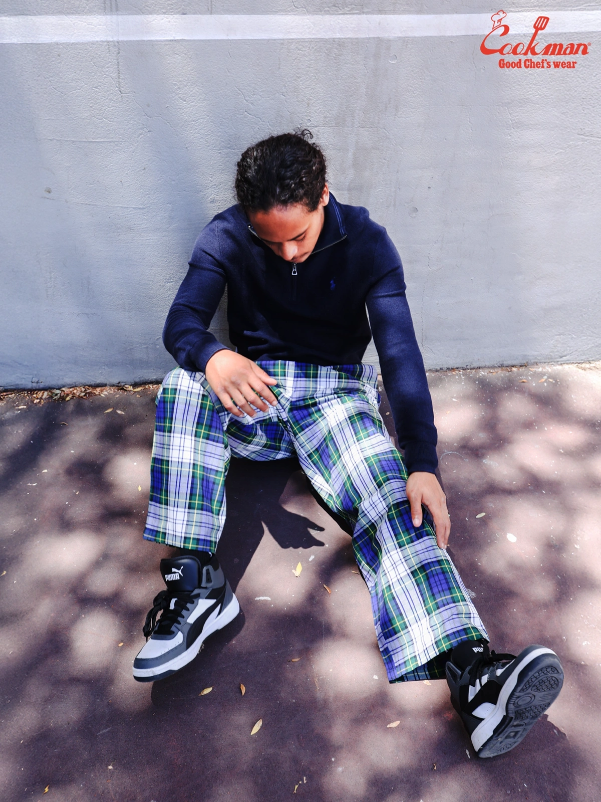 �����եѥ�� Chef Pants High-Wide Dress Gordon Check