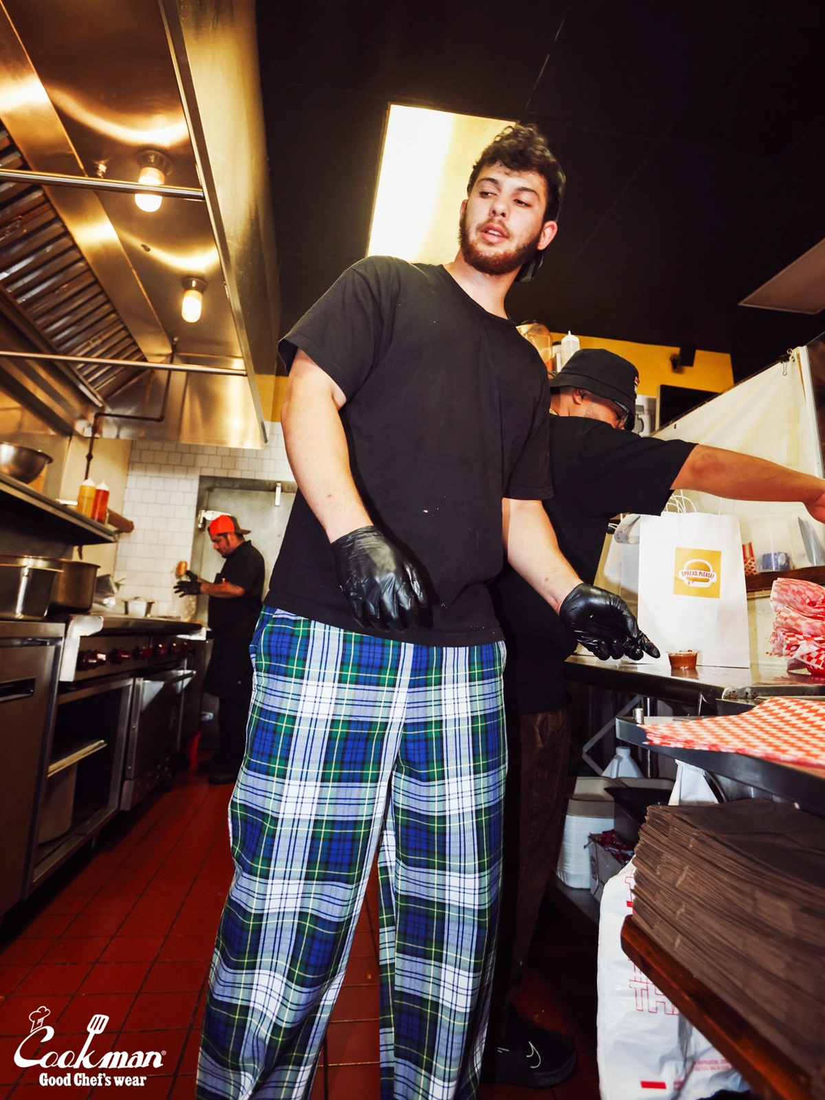 �����եѥ�� Chef Pants High-Wide Dress Gordon Check
