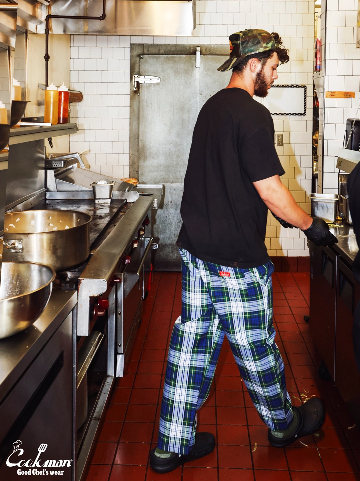 �����եѥ�� Chef Pants High-Wide Dress Gordon Check