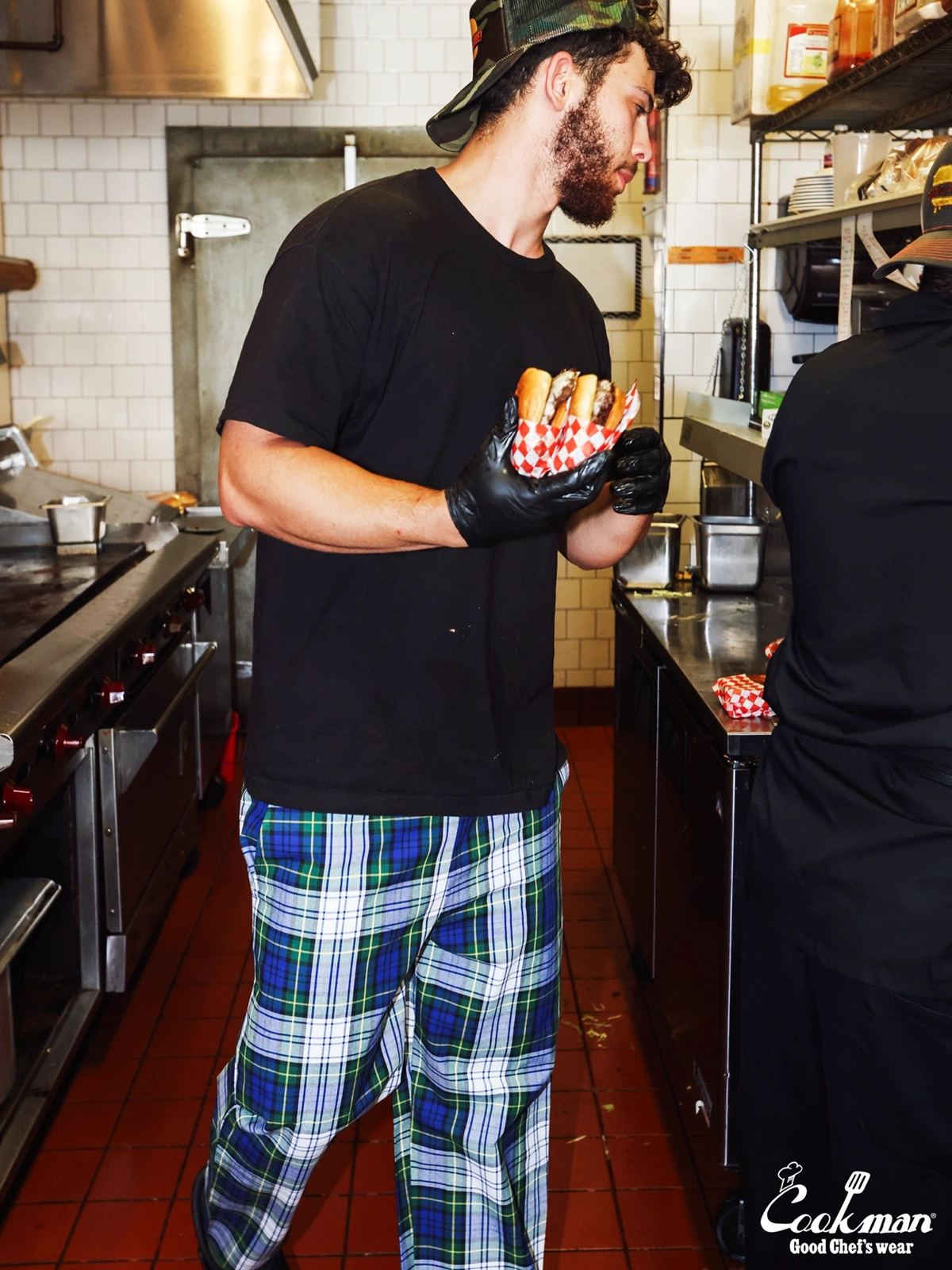 �����եѥ�� Chef Pants High-Wide Dress Gordon Check
