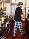 �����եѥ�� Chef Pants High-Wide Dress Gordon Check