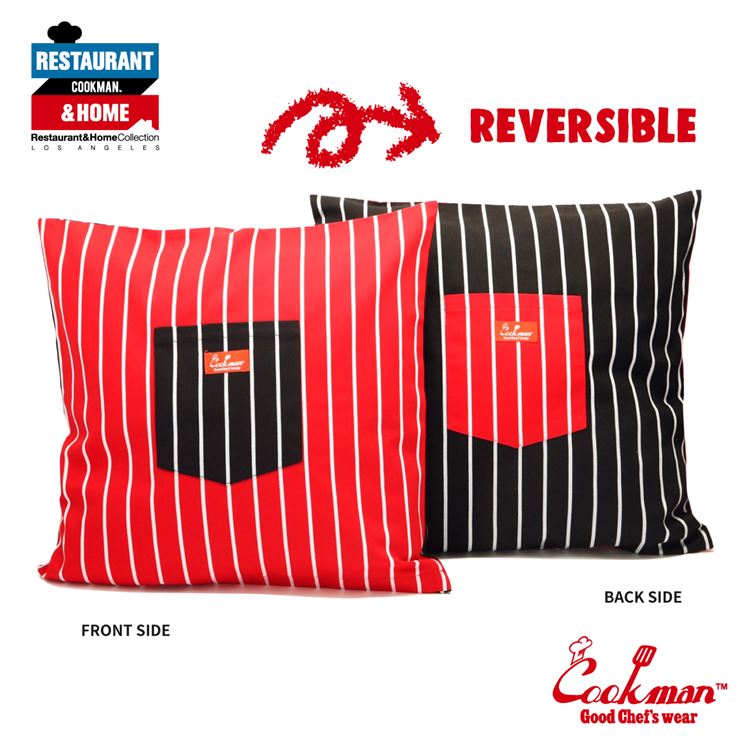 å󥫥С Cushion Pocket Cover Reversible Stripe Black & Red