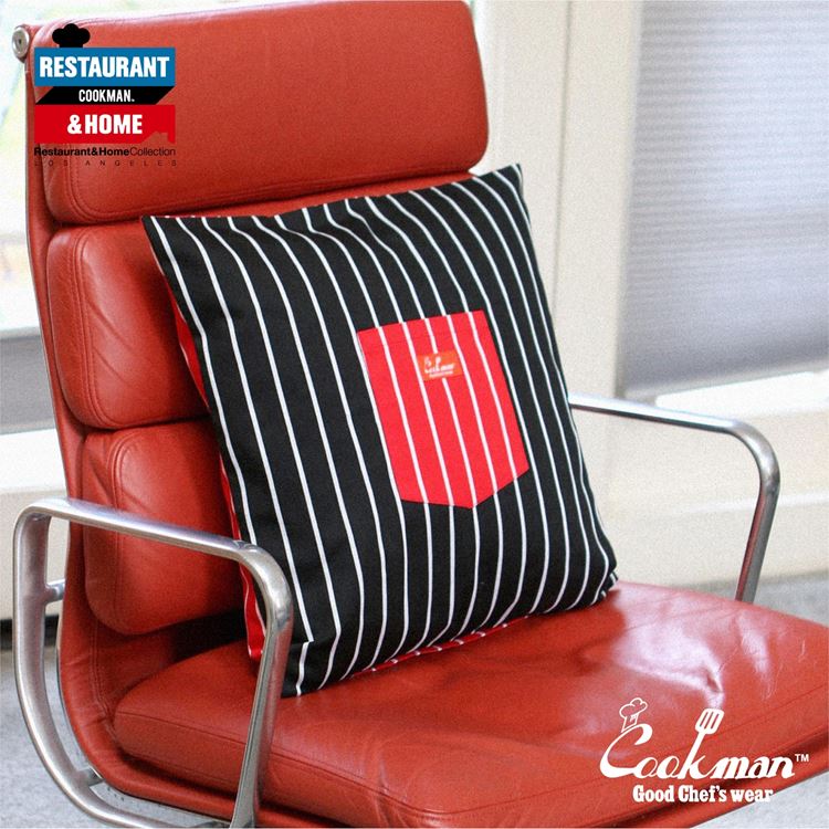 å󥫥С Cushion Pocket Cover Reversible Stripe Black & Red