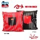 å󥫥С Cushion Pocket Cover Reversible Stripe Black & Red