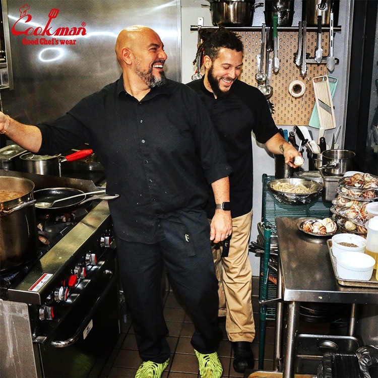 եѥ Chef Pants Semiwide Black Belt Peanuts 