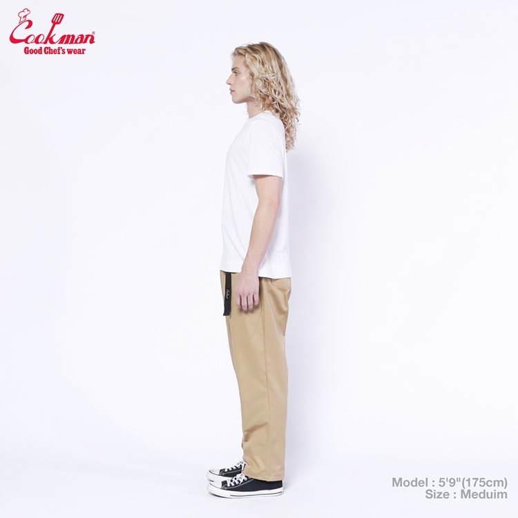 եѥ Chef Pants Semiwide Black Belt Peanuts 
