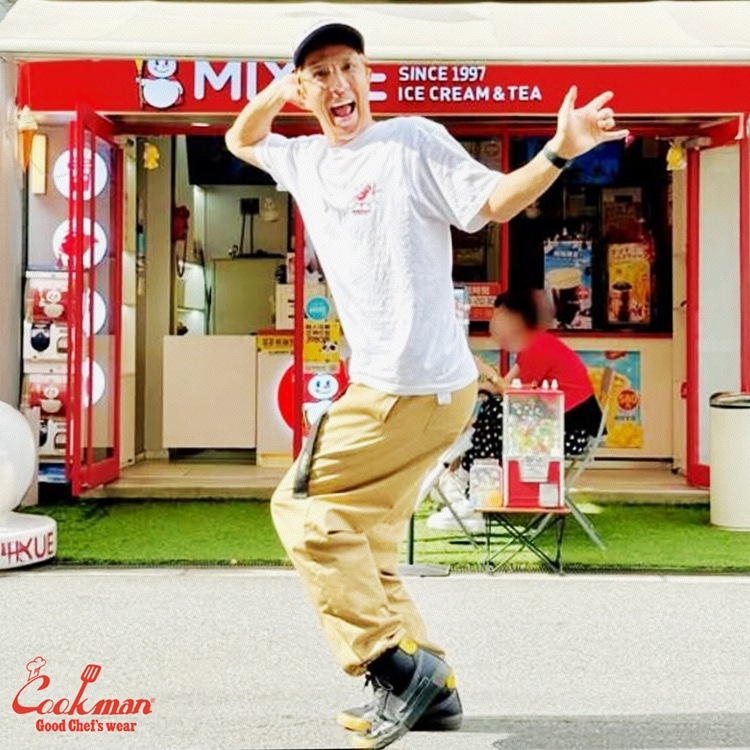 �����եѥ�� Chef Pants Semiwide Black Belt Peanuts 