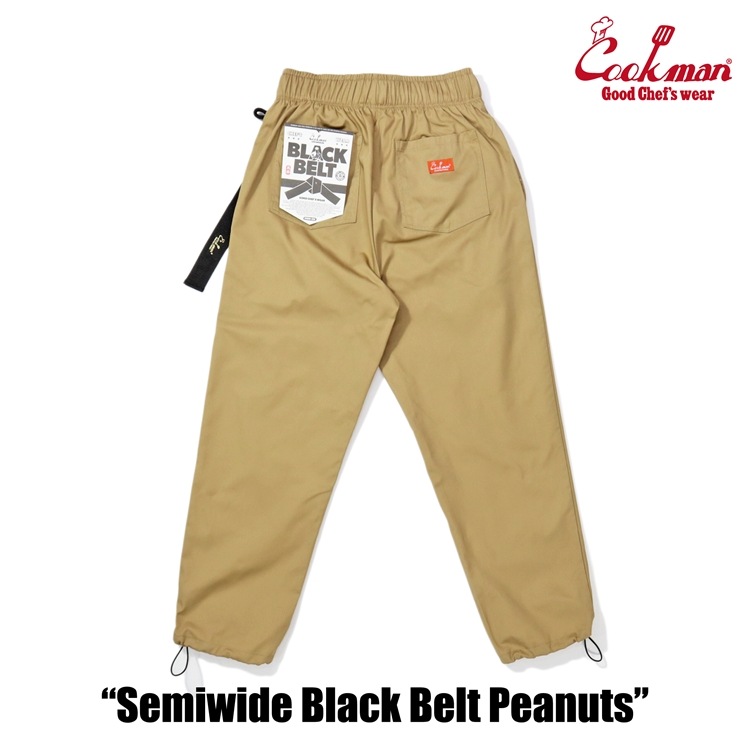 եѥ Chef Pants Semiwide Black Belt Peanuts 