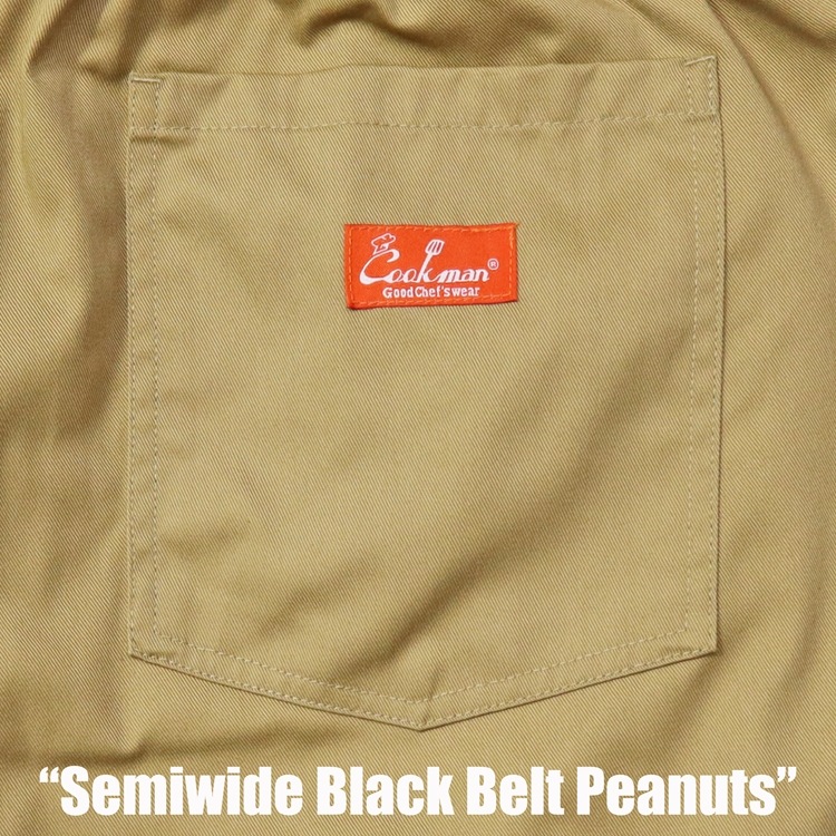 եѥ Chef Pants Semiwide Black Belt Peanuts 