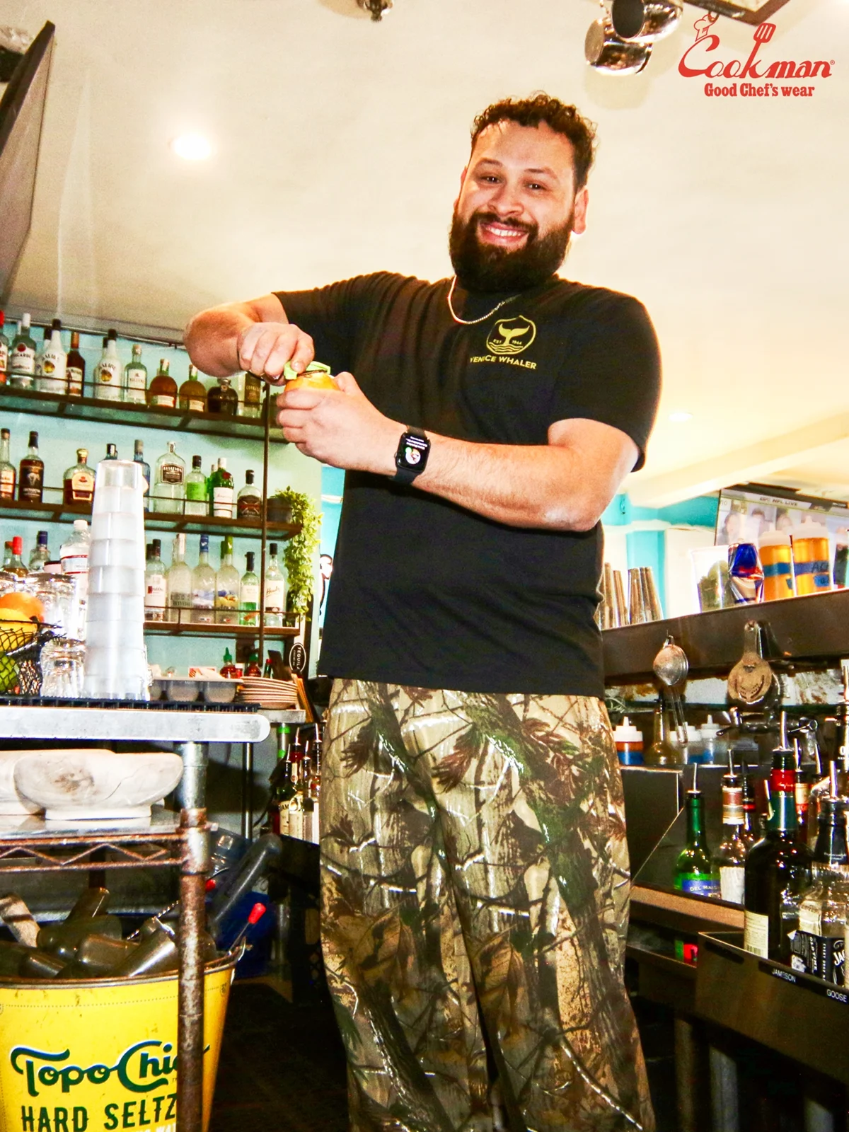�����եѥ�� Chef Pants SemiwideTimber Camo