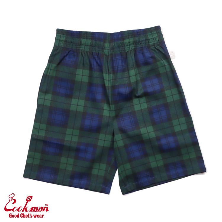 եѥ Chef Pants Short Black Watch Check