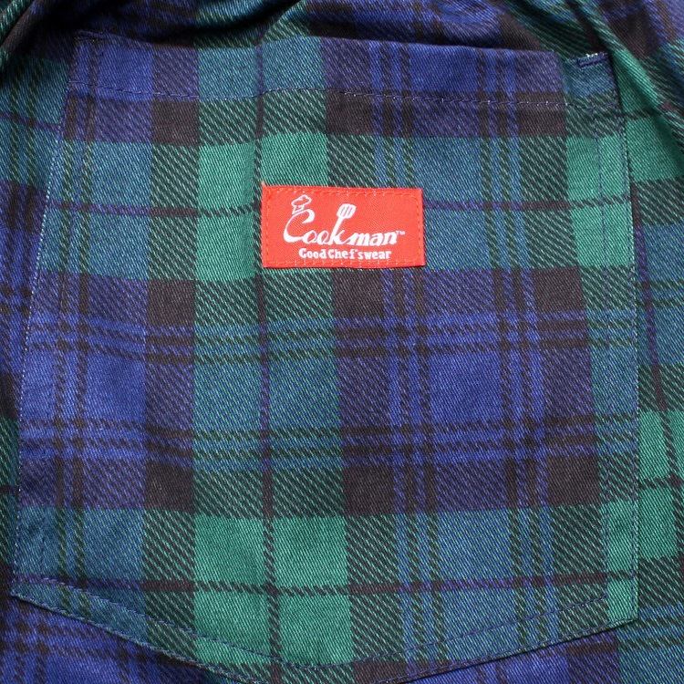 եѥ Chef Pants Short Black Watch Check
