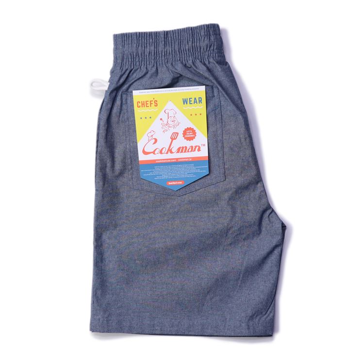 եѥ Chef Pants Short Chambray Light Blue