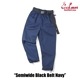 եѥ Chef Pants Semiwide Black Belt Navy 