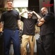 եѥ Chef Pants Semiwide Black Belt Navy 
