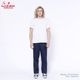 եѥ Chef Pants Semiwide Black Belt Navy 