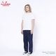եѥ Chef Pants Semiwide Black Belt Navy 