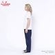 եѥ Chef Pants Semiwide Black Belt Navy 