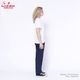 եѥ Chef Pants Semiwide Black Belt Navy 
