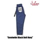 եѥ Chef Pants Semiwide Black Belt Navy 