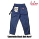 եѥ Chef Pants Semiwide Black Belt Navy 