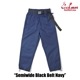 եѥ Chef Pants Semiwide Black Belt Navy 