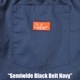 եѥ Chef Pants Semiwide Black Belt Navy 