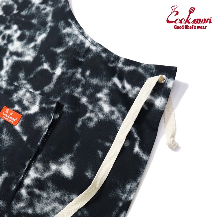 �磻�ɥݥ��åȥ��ץ��� Wide Pocket Apron Marble Black