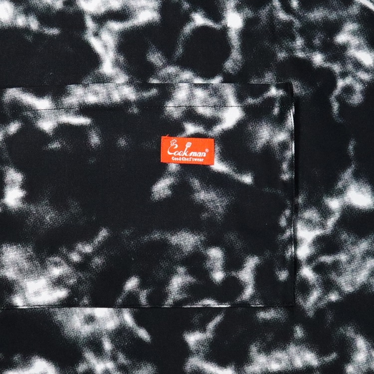 �磻�ɥݥ��åȥ��ץ��� Wide Pocket Apron Marble Black