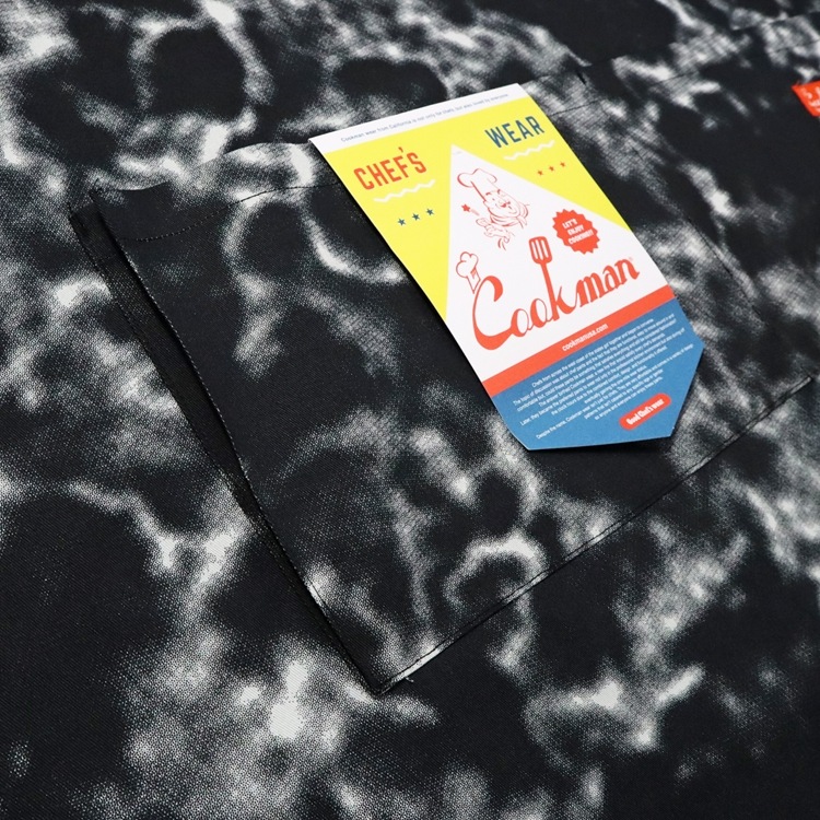�磻�ɥݥ��åȥ��ץ��� Wide Pocket Apron Marble Black