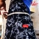 �磻�ɥݥ��åȥ��ץ��� Wide Pocket Apron Marble Black