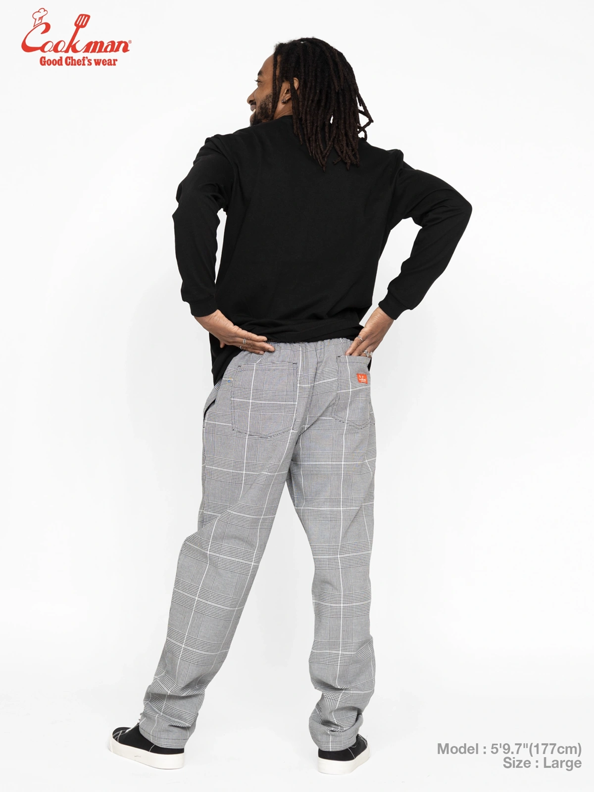 �����եѥ�� Chef Pants Glen Check Black