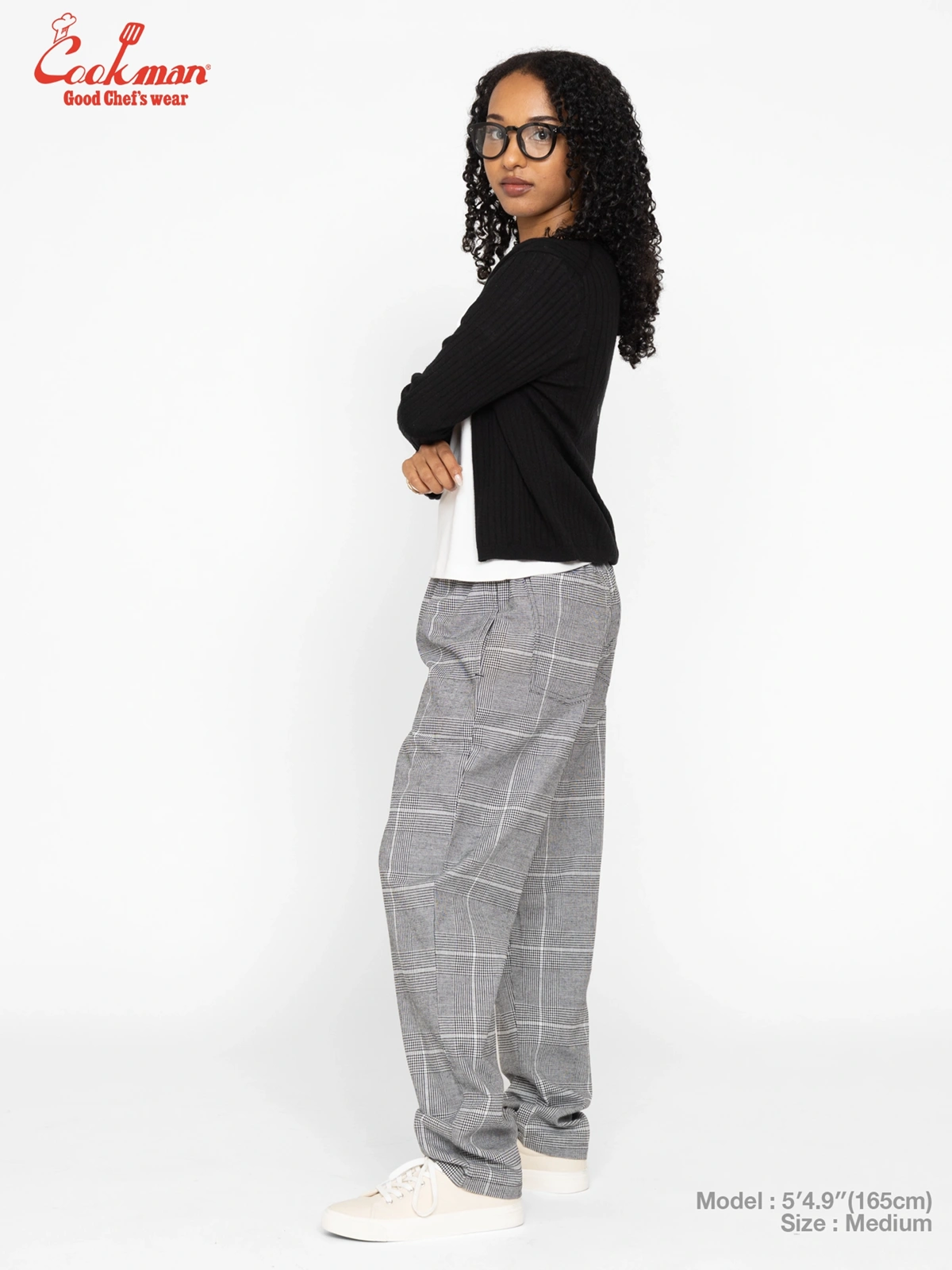 �����եѥ�� Chef Pants Glen Check Black