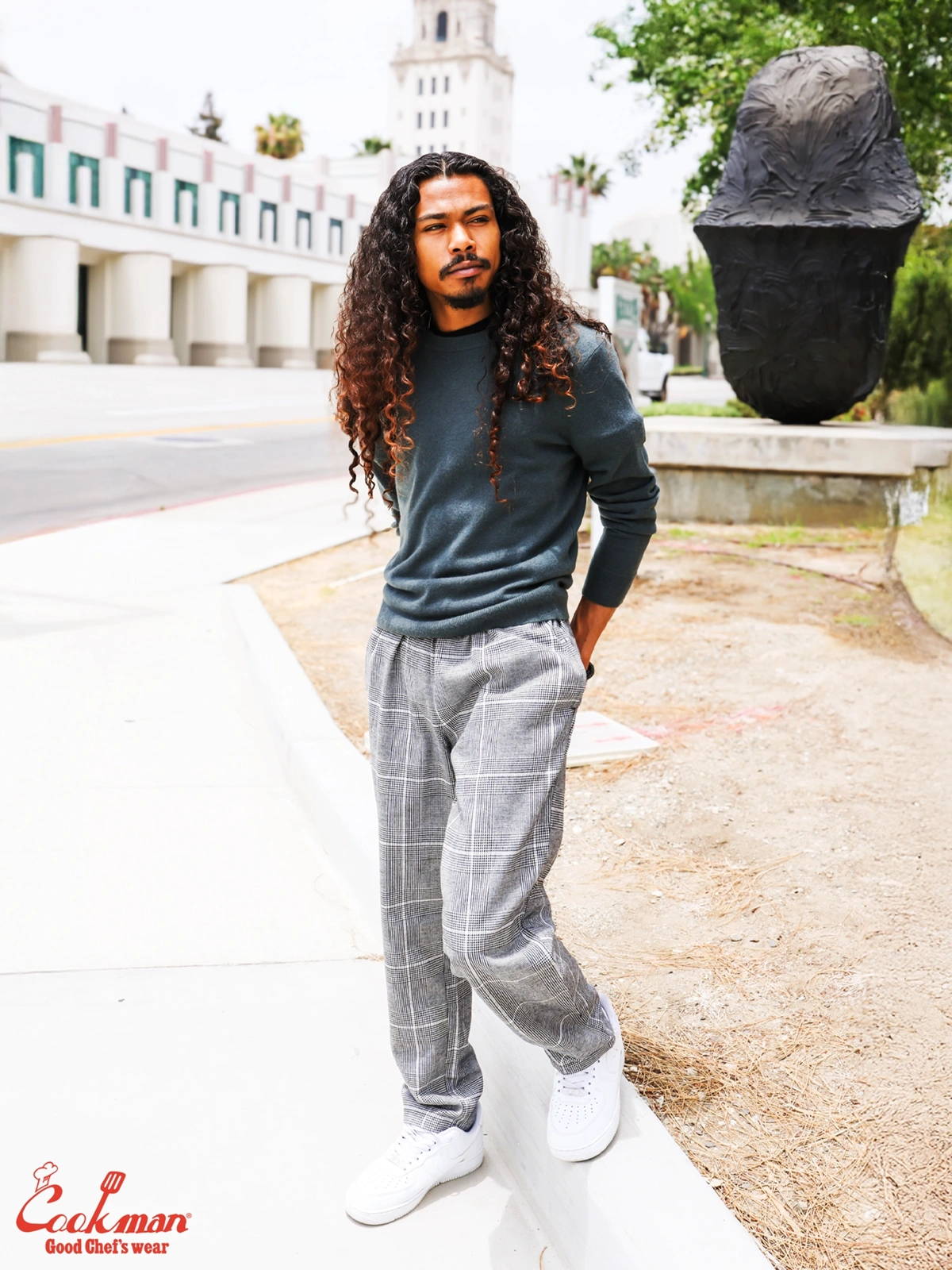 �����եѥ�� Chef Pants Glen Check Black