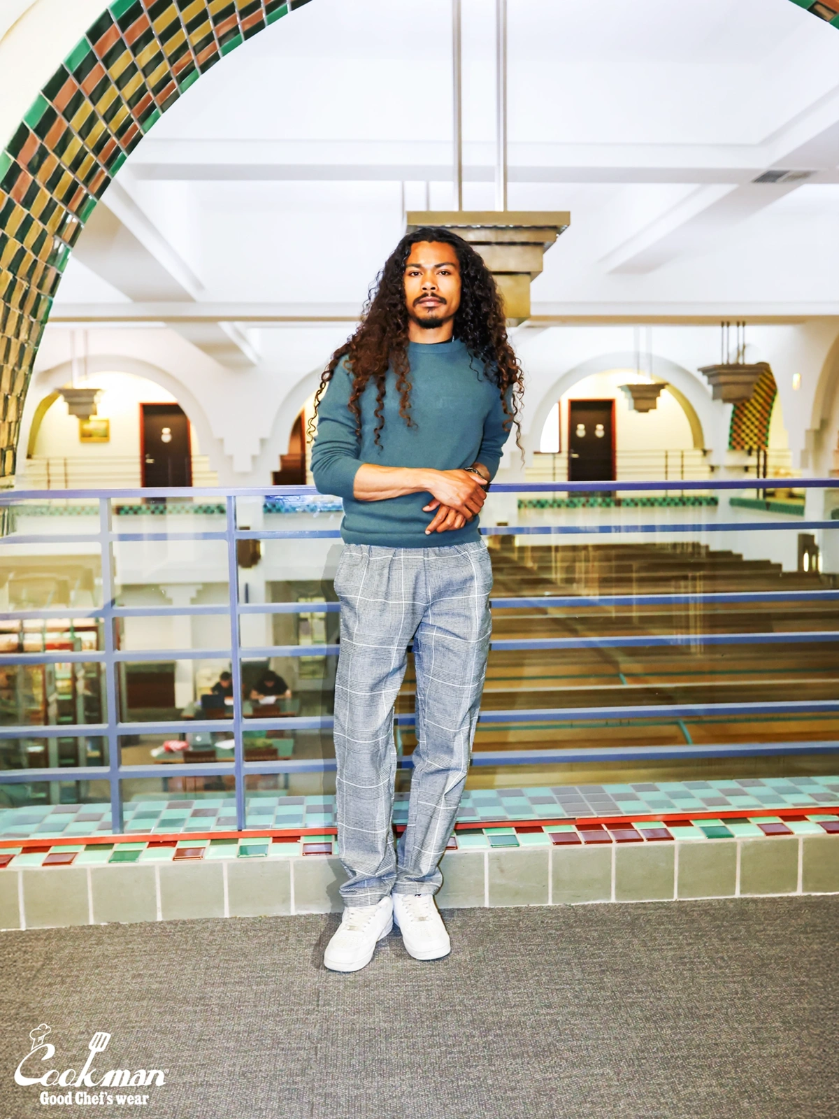 �����եѥ�� Chef Pants Glen Check Black