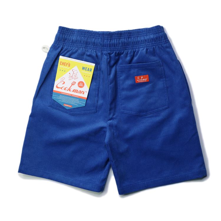 եѥ Chef Pants Short Corduroy  Royal Blue