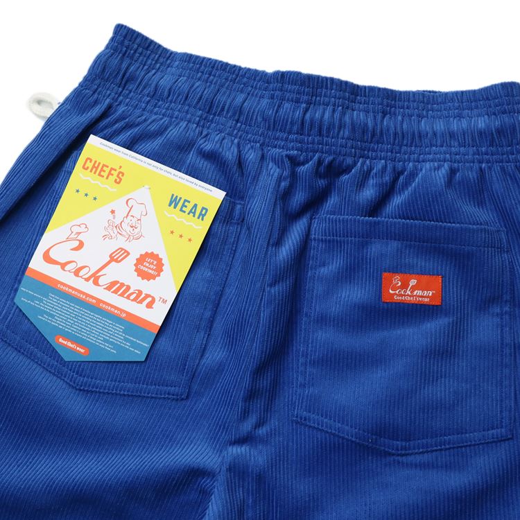 եѥ Chef Pants Short Corduroy  Royal Blue