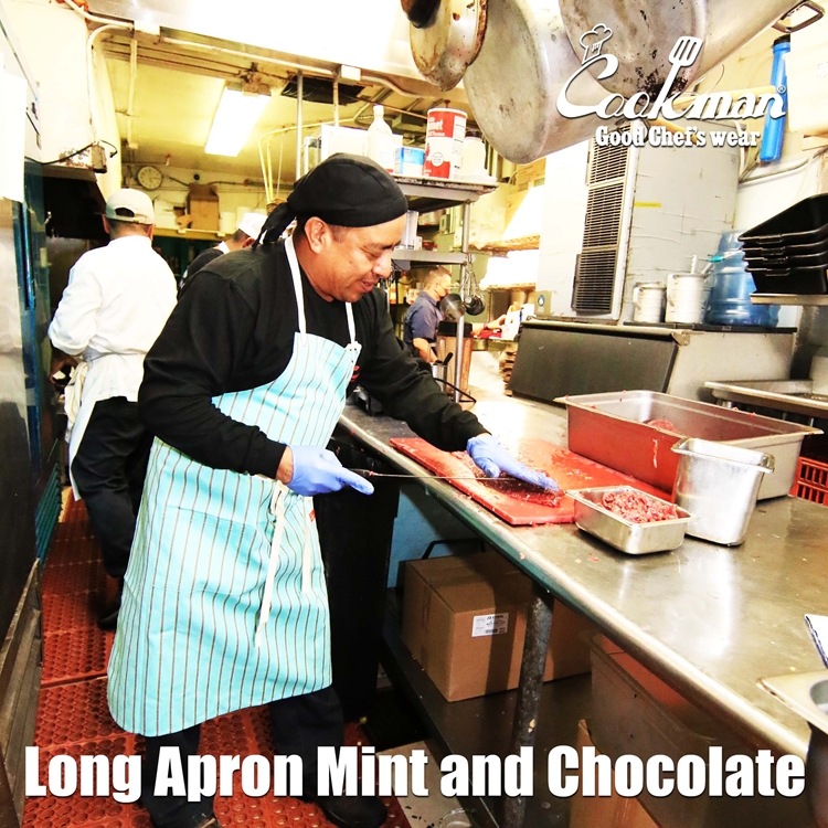 󥰥ץ Long Apron Mint and Chocolate