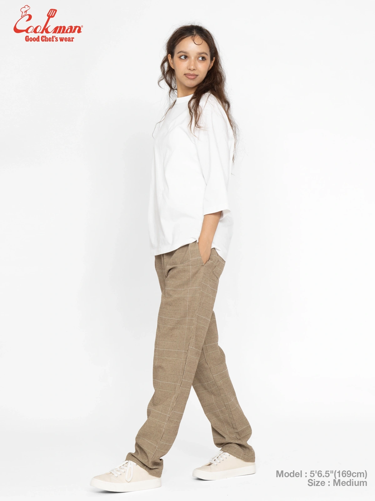 �����եѥ�� Chef Pants Glen Check Brown
