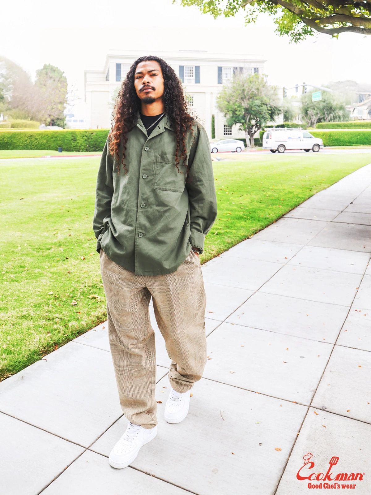 �����եѥ�� Chef Pants Glen Check Brown