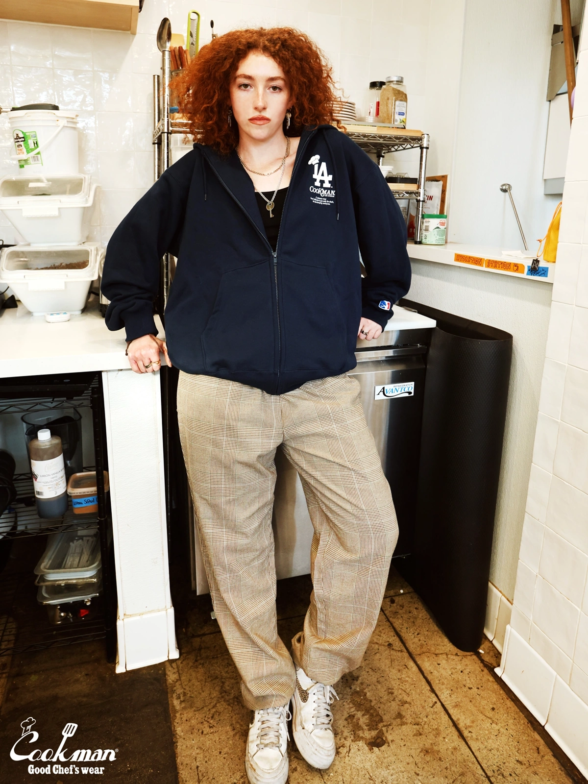 �����եѥ�� Chef Pants Glen Check Brown