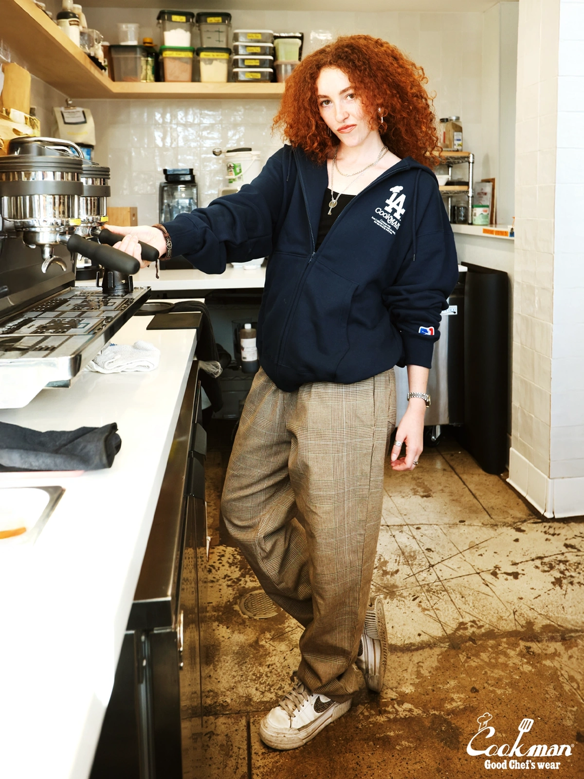 �����եѥ�� Chef Pants Glen Check Brown