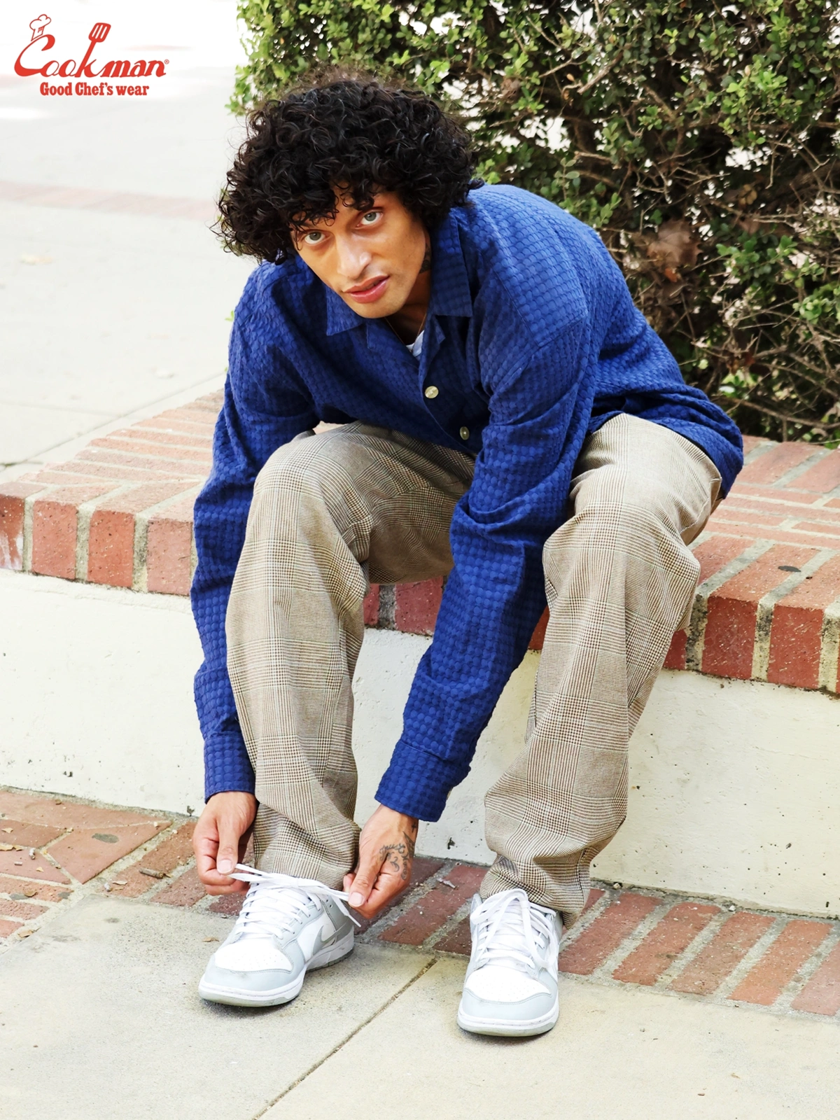 �����եѥ�� Chef Pants Glen Check Brown